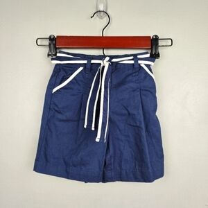 JANIE AND JACK Baby Girl Wide Leg Pants Navy White Toddler 12-18 Months Sailor